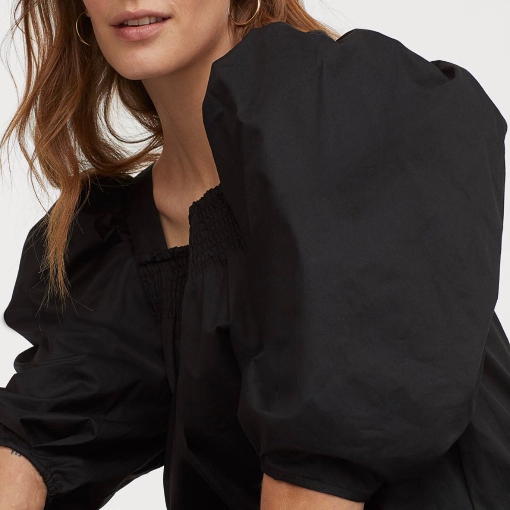 H&M | Puff Sleeve Black Mini Dress NWT - Picture 6 of 14